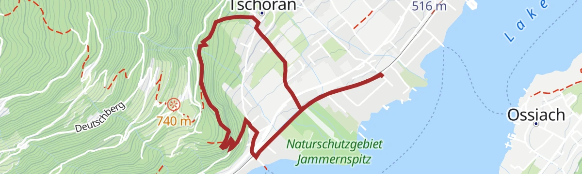 Route map: Pavillon Peterlewand